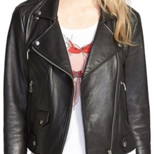 Rebecca Minkoff Black Wes Moto Jacket